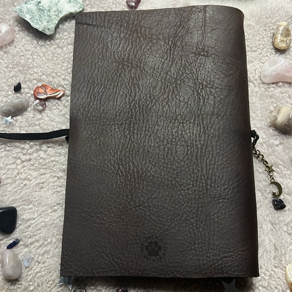 Hand Crafted Hand Made Laser engraved Leather Journal with Sun and Moon Design - Picture 10 of 12